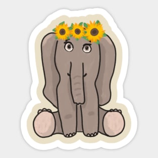 Cute baby elephant Sticker